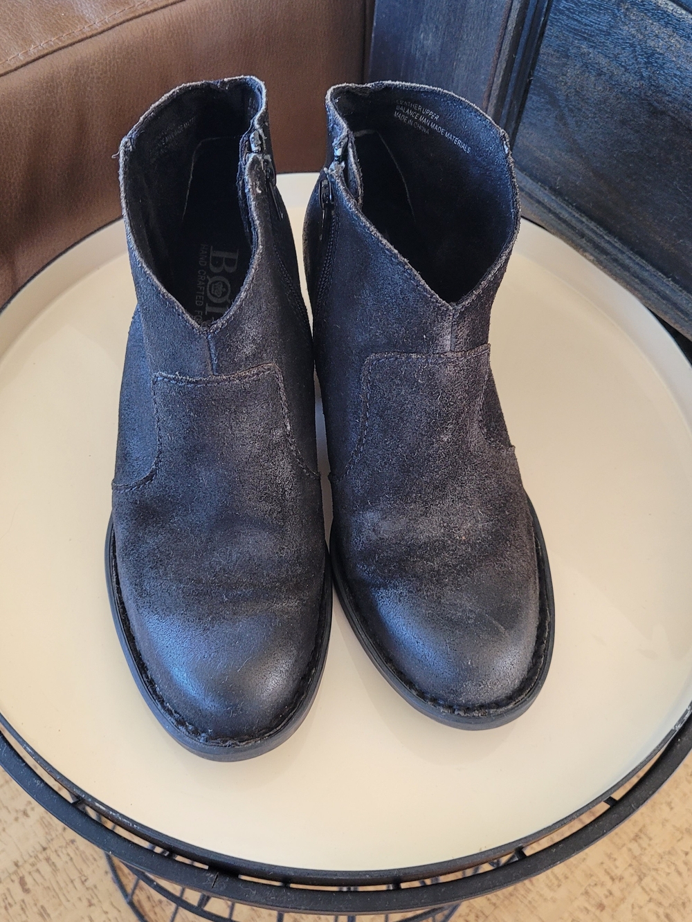 Born Michael Black Distressed Suede Booties - Picture 2 of 11